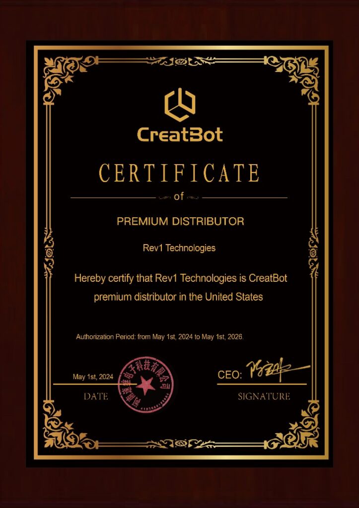 Rev1 Technologies + CreatBot: 2024 Partnership Updates and Game-Changing Innovations